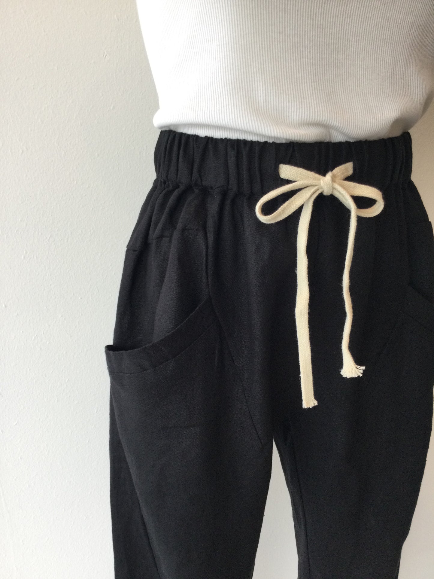 Luxe Linen Pants - Black